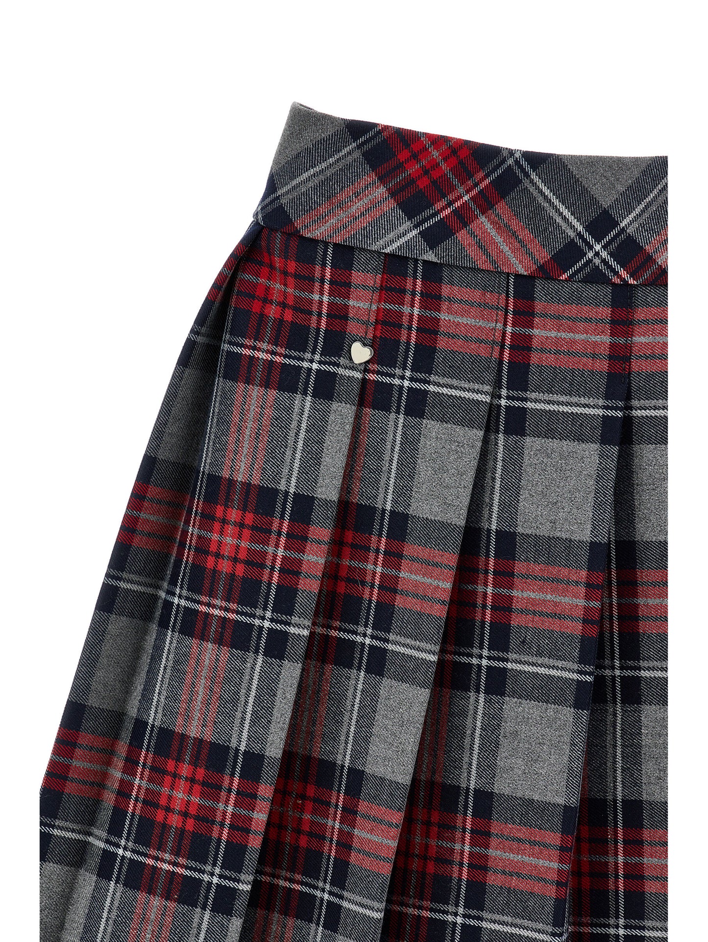 Monnalisa Pleated Tartan Skirt