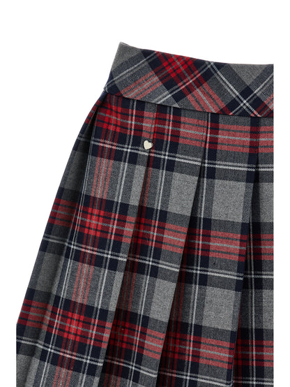 Monnalisa Pleated Tartan Skirt