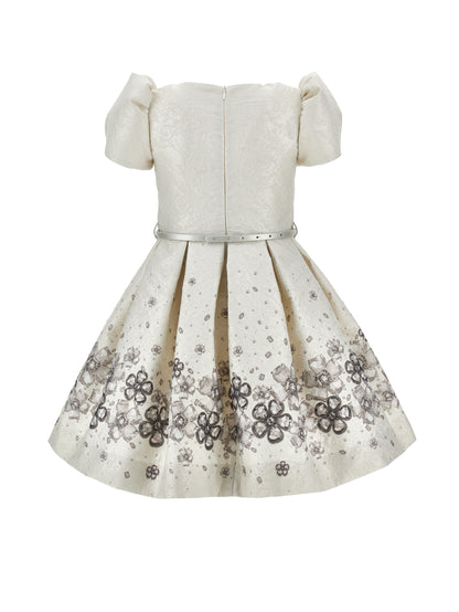 Monnalisa St. Gioielli Brocade Dress