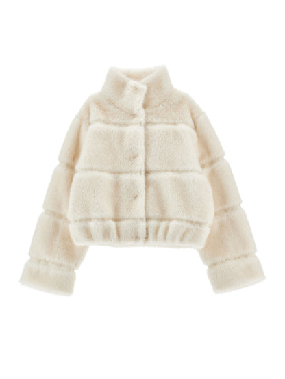 Monnalisa Chic Faux Fur Bomber Jacket