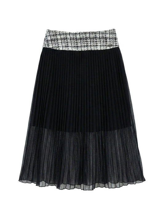 Monnalisa Pleated Boucle Skirt