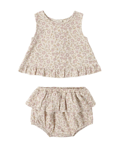 Quincy Mae Ruffled Tulip Top + Bloomer Set