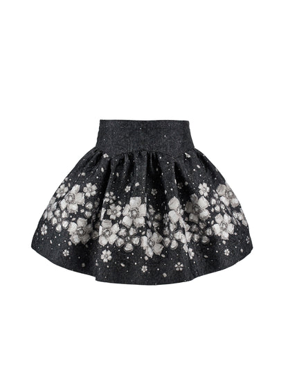 Monnalisa St. Balza Floral Brocade Skirt