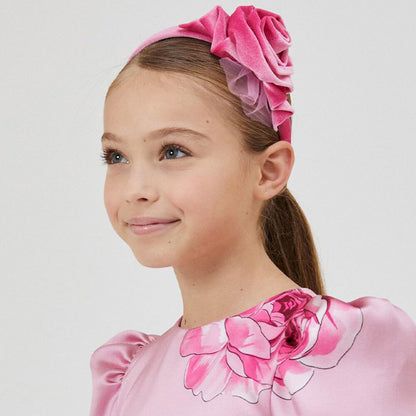 Monnalisa Velvet Rose Headband