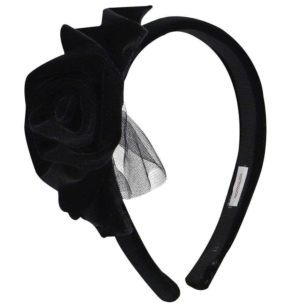 Monnalisa Velvet Rose Headband
