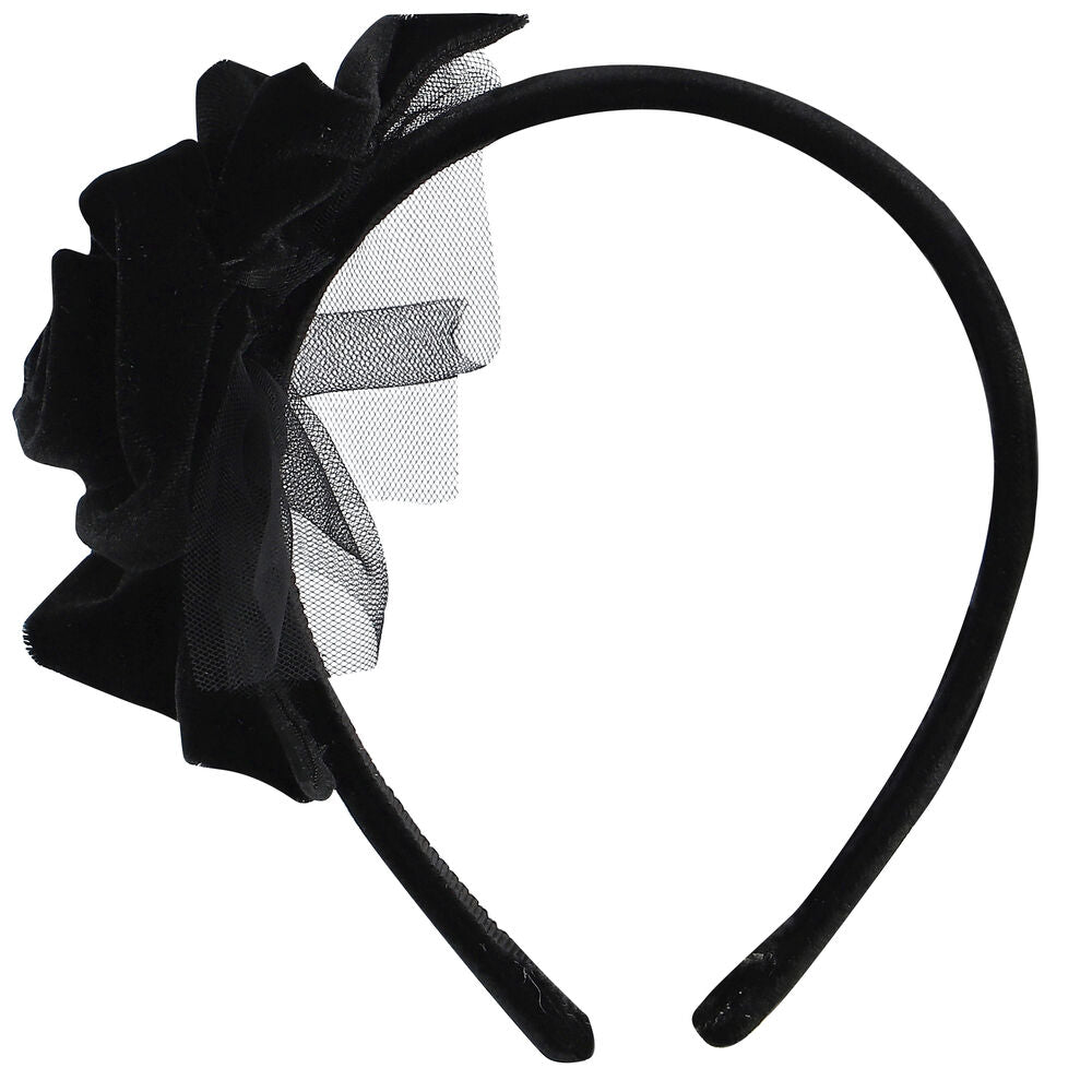 Monnalisa Velvet Rose Headband