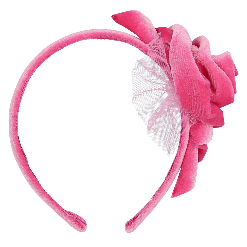 Monnalisa Velvet Rose Headband