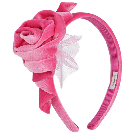 Monnalisa Velvet Rose Headband