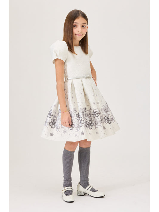 Monnalisa St. Gioielli Brocade Dress