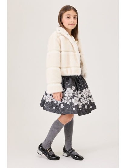 Monnalisa St. Balza Floral Brocade Skirt
