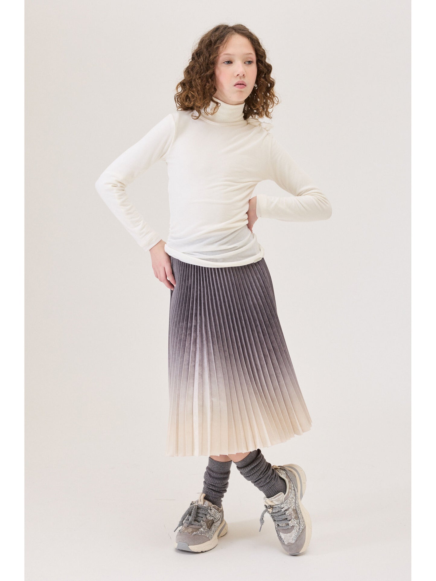 Monnalisa Gradient Pleated Skirt