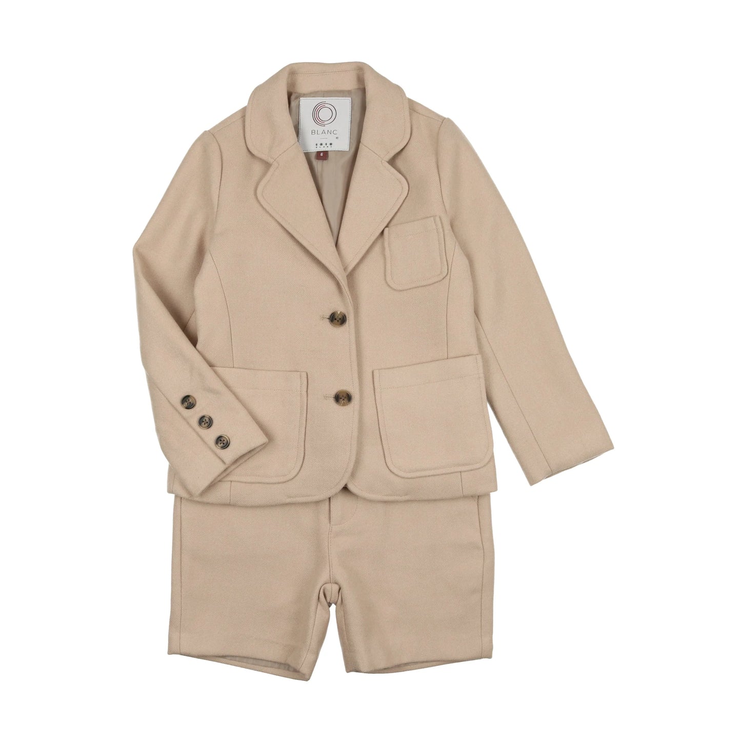 Coco Blanc Wool Jacket & Shorts Suit