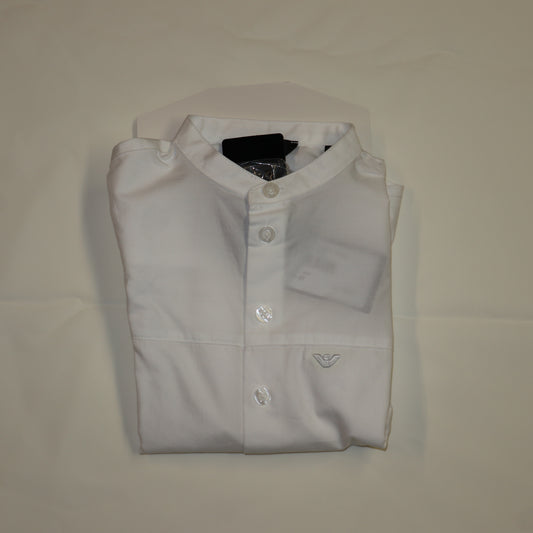 Armani Junior Mandarin Collar LS Button Down Shirt