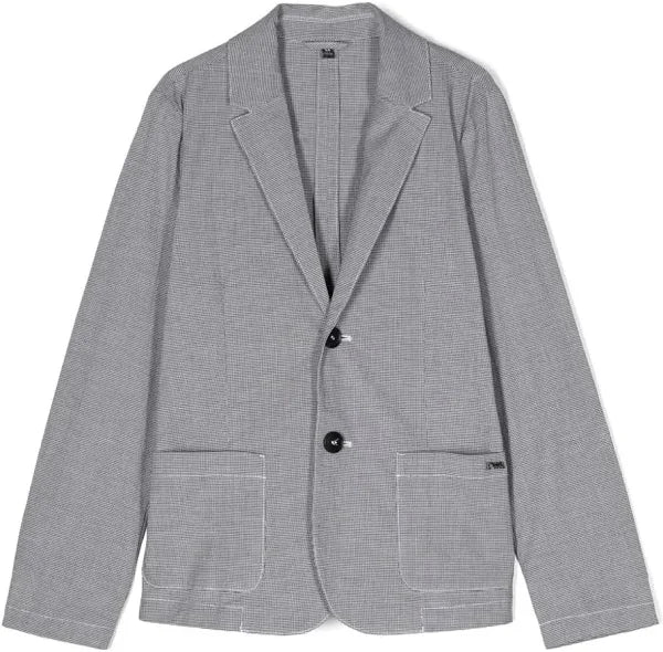 Armani Junior Boy's Micro Hounds Tooth Blazer