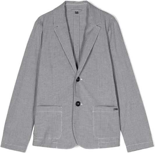 Armani Junior Boy's Micro Hounds Tooth Blazer