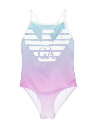 Armani Junior Girls Swim Suit w/ Large Front Eagle Logo