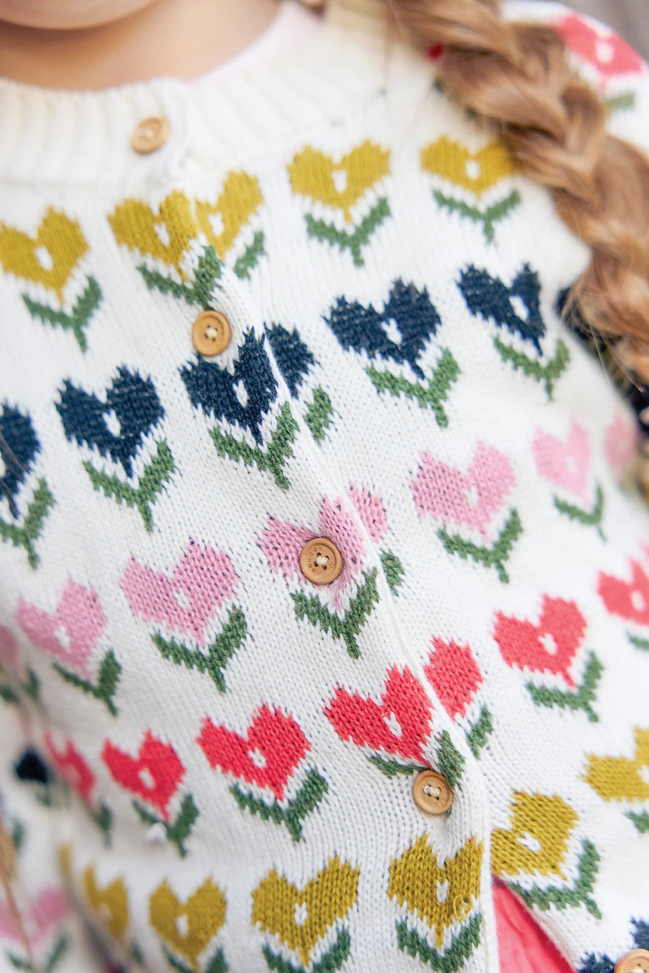 Bon Ton Tulip Hearts Cardigan