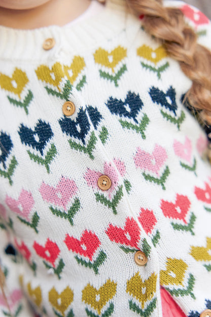 Bon Ton Tulip Hearts Cardigan