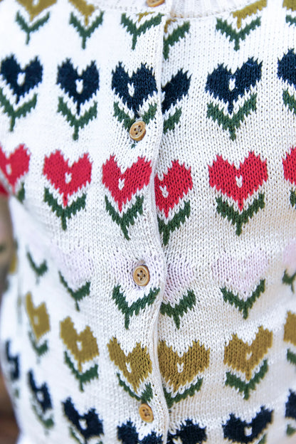 Bon Ton Baby Tulip Hearts Cardigan