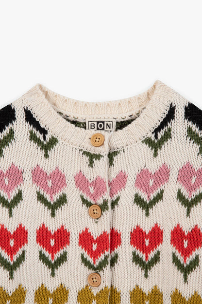 Bon Ton Baby Tulip Hearts Cardigan