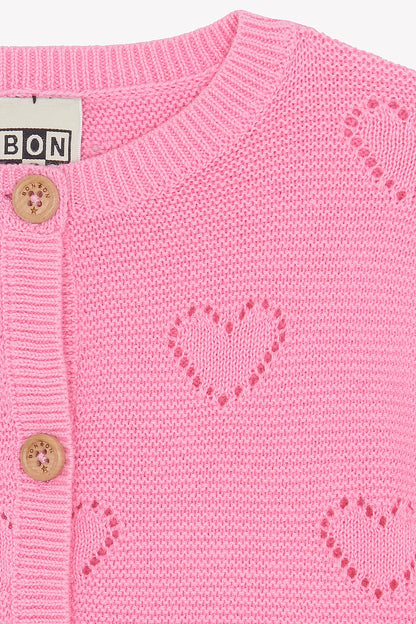 Bon Ton Lilet Knit Hearts Cardigan