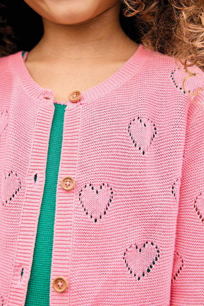 Bon Ton Lilou Knit Hearts Cardigan