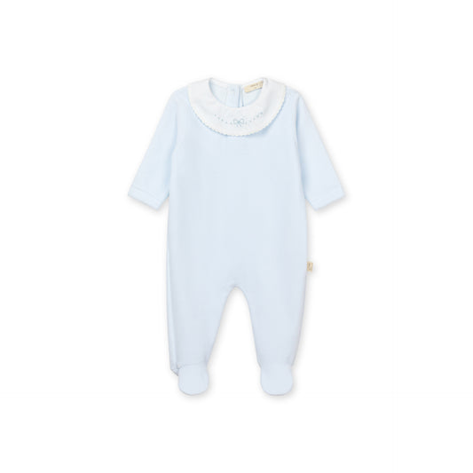 Baby Gi Velour Bow Embro Footie