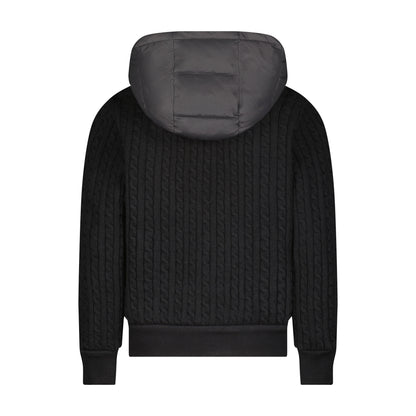 Scotch Bonnet Cable Knit Sleeve Light Jacket w/ Hood