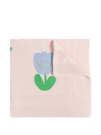 Stella McCartney Baby Girl Knit Floral Blanket
