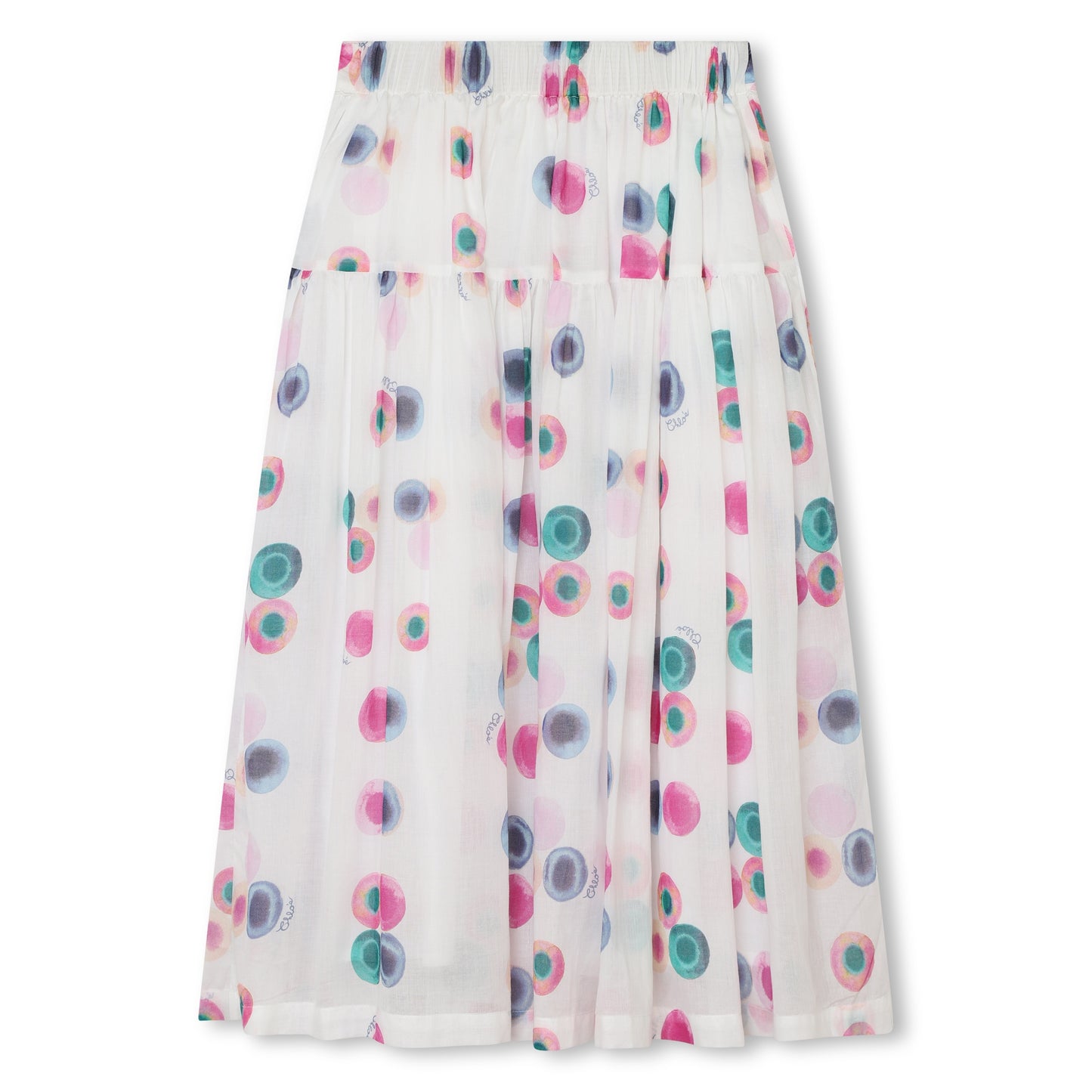 Chloe Water Color Spots Pleated Skirt