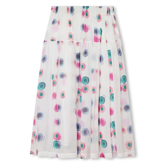 Chloe Water Color Spots Pleated Skirt