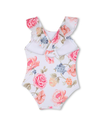 Chloe Floral Print Logo Swimsuit