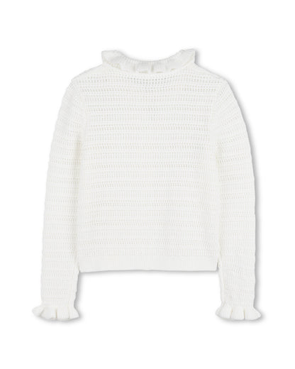 Chloe Crotchet Knit Logo Cardigan