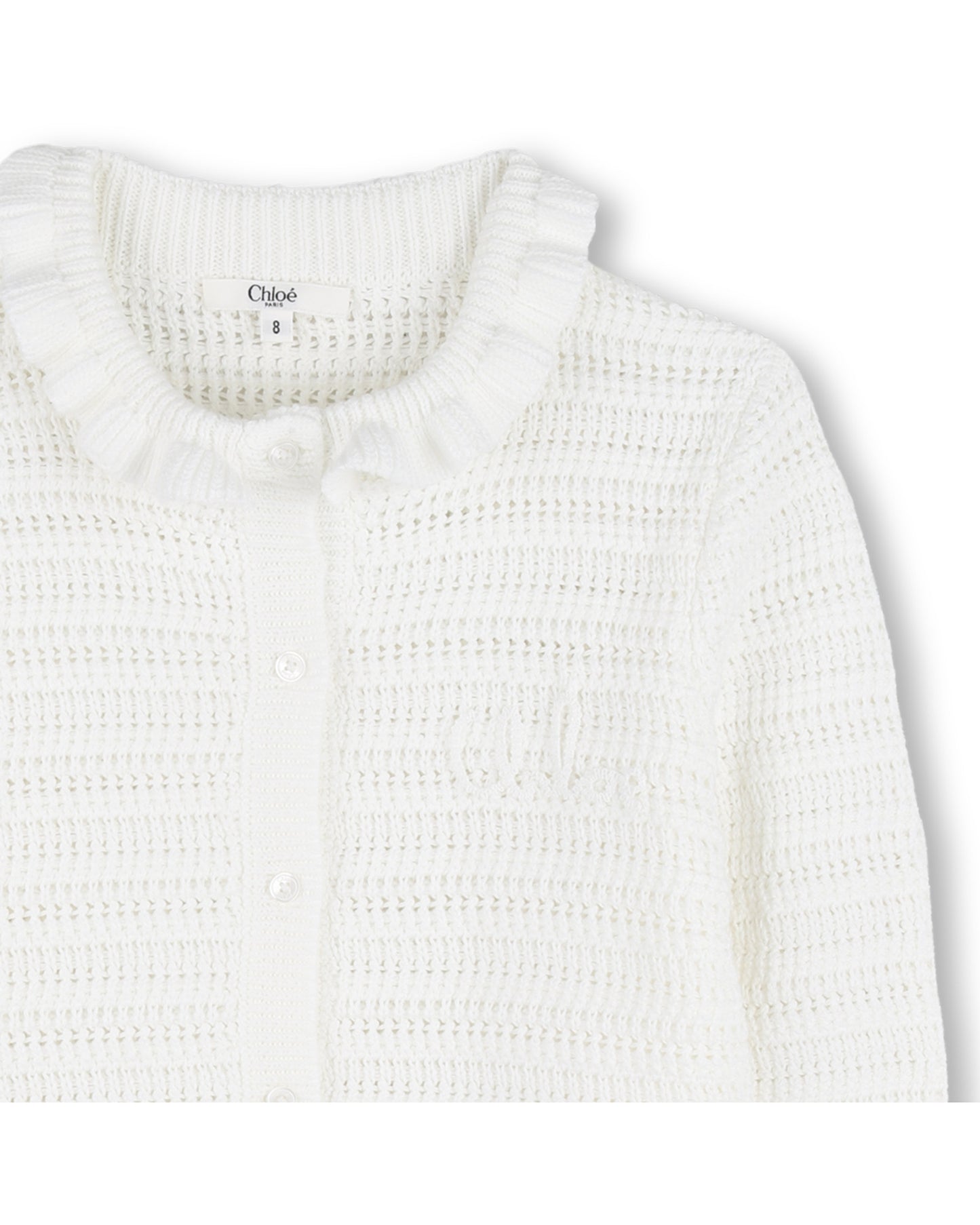 Chloe Crotchet Knit Logo Cardigan