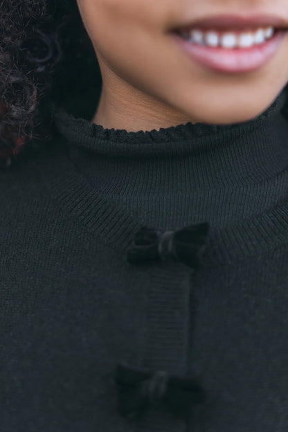 Tartine Velvet Bow Cardigan