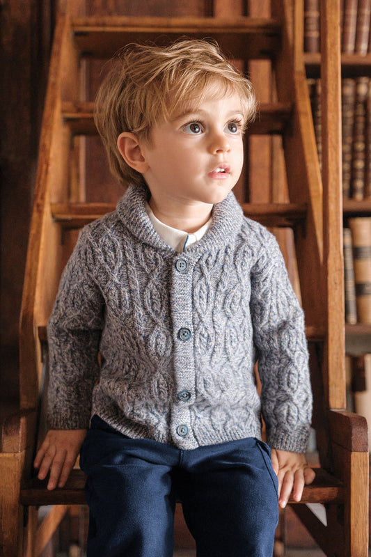 Tartine Boy's Cable Knit Cardigan