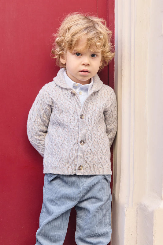 Tartine Boy's Cable Knit Cardigan
