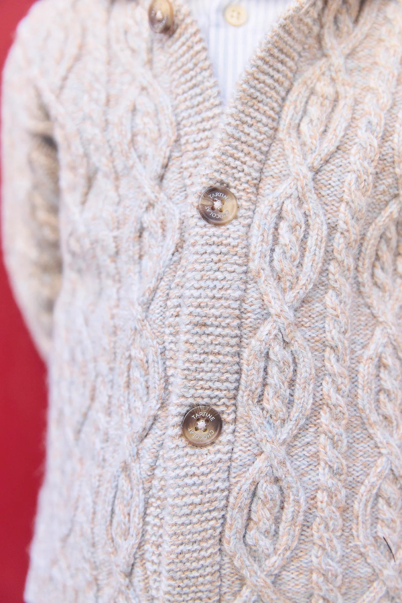 Tartine Boy's Cable Knit Cardigan