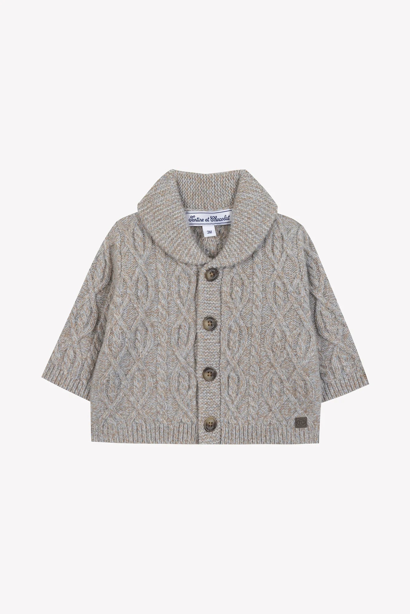 Tartine Boy's Cable Knit Cardigan