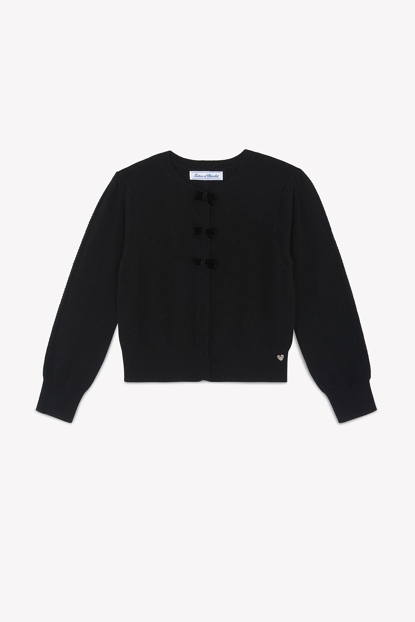 Tartine Velvet Bow Cardigan