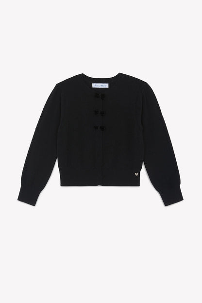 Tartine Velvet Bow Cardigan