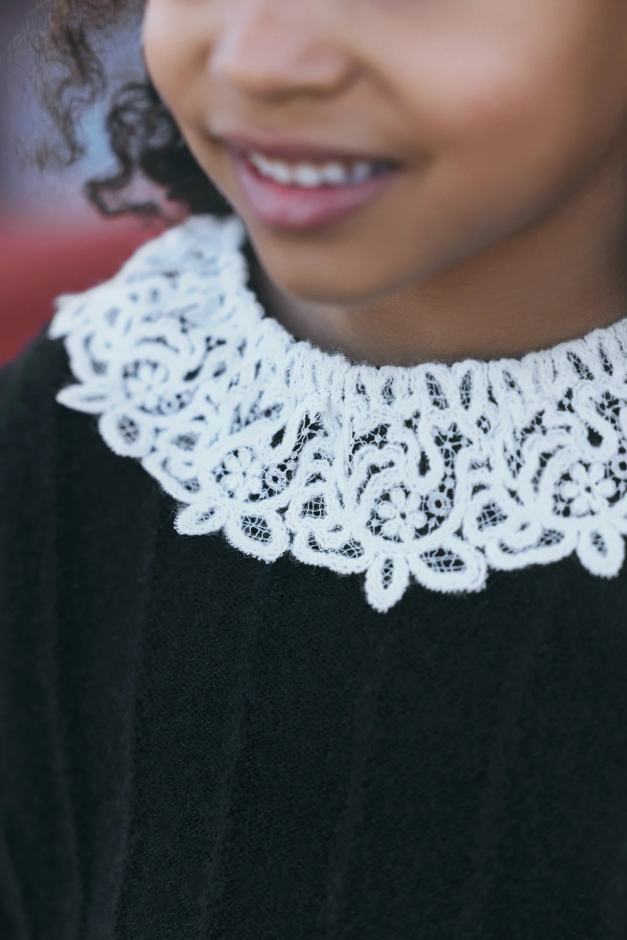 Tartine Embro Collar LS Sweater