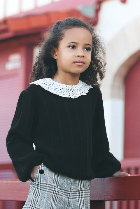 Tartine Embro Collar LS Sweater