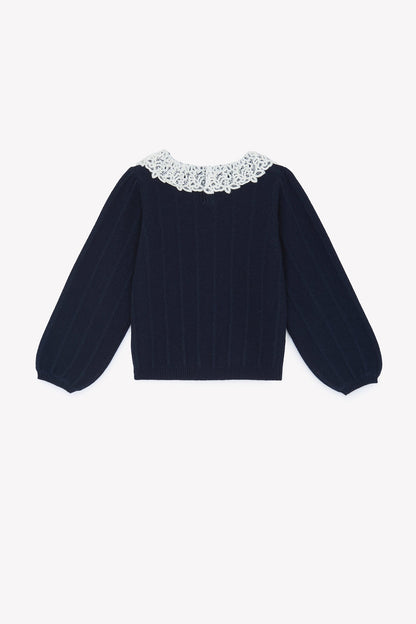 Tartine Embro Collar LS Sweater