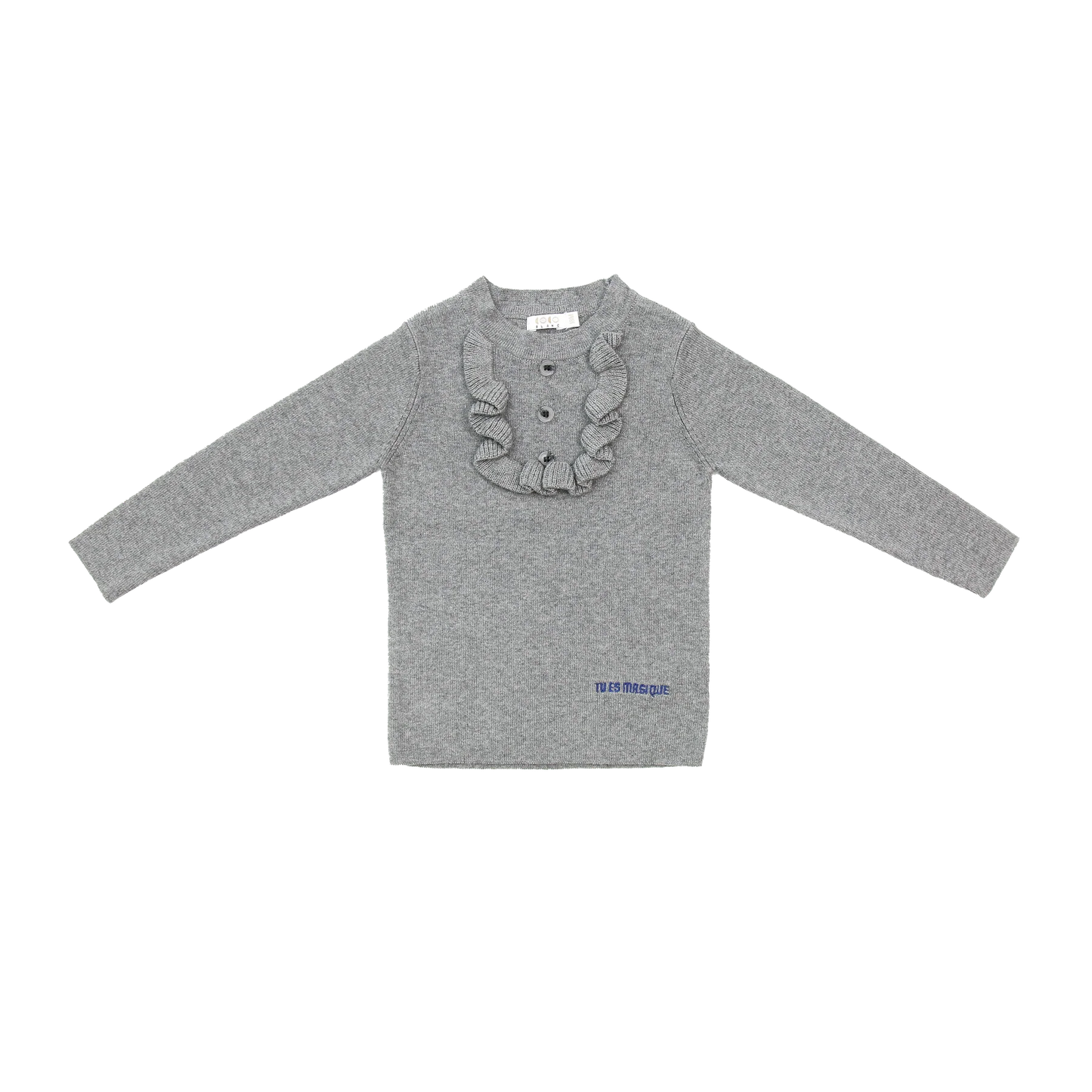 Coco Blanc Ruffle Bib Sweater