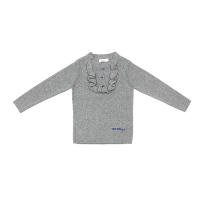 Coco Blanc Ruffle Bib Sweater