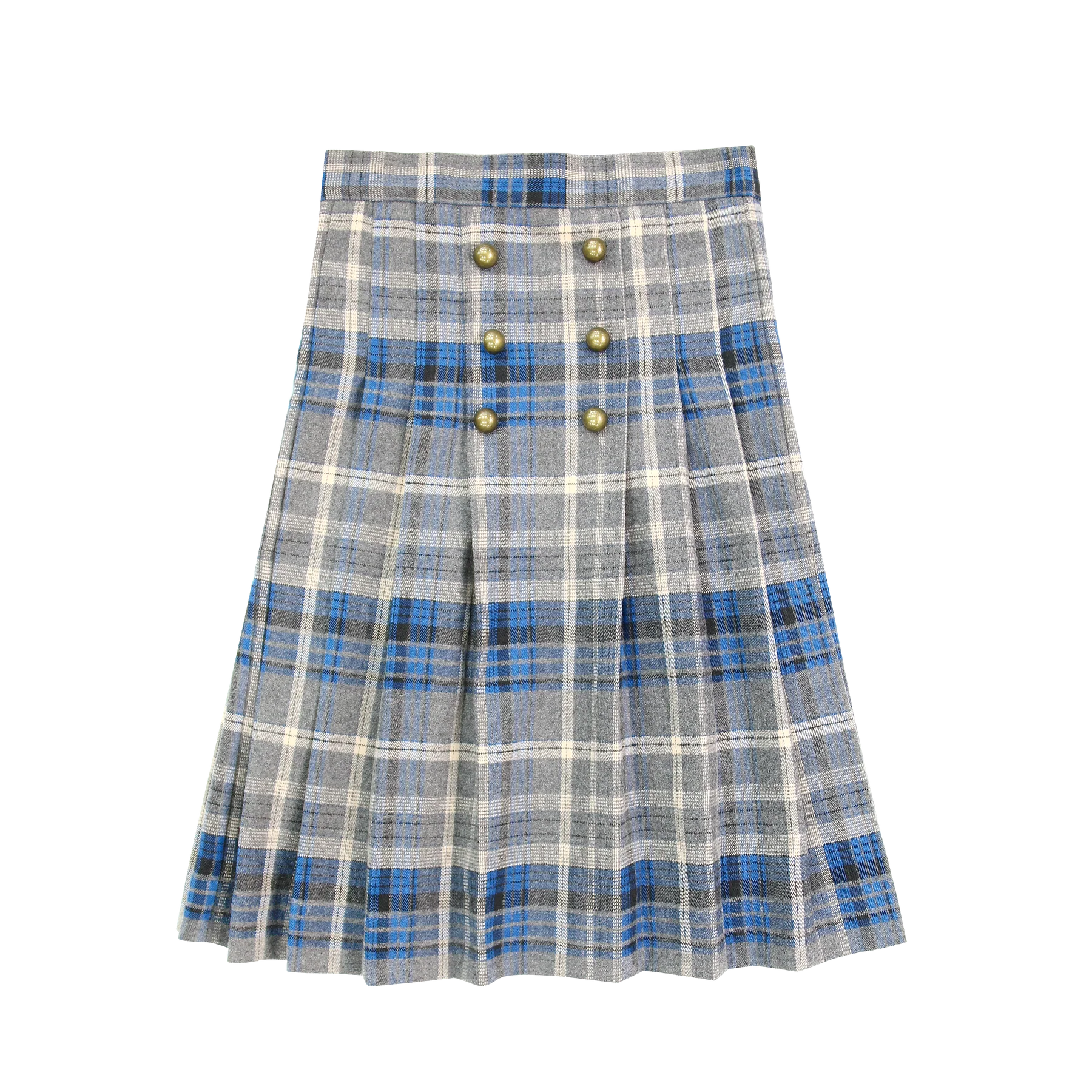 Coco Blanc Pleated Plaid Skirt – TuesdaysChild.com Coco Blanc Pleated Plaid Skirt – TuesdaysChild.com