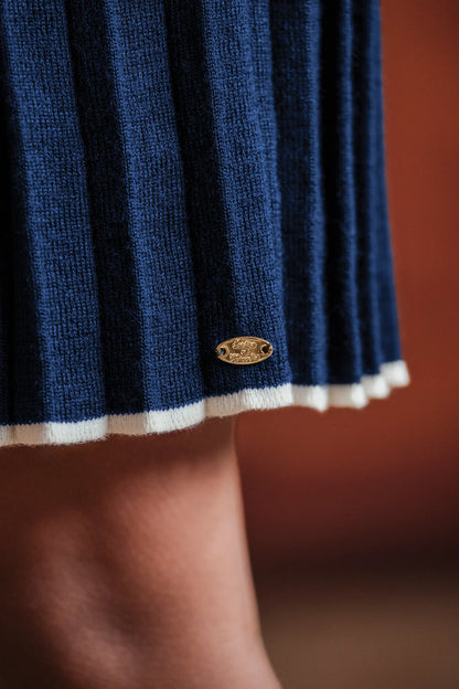 Tartine LS Knit Pleated Polo Dress