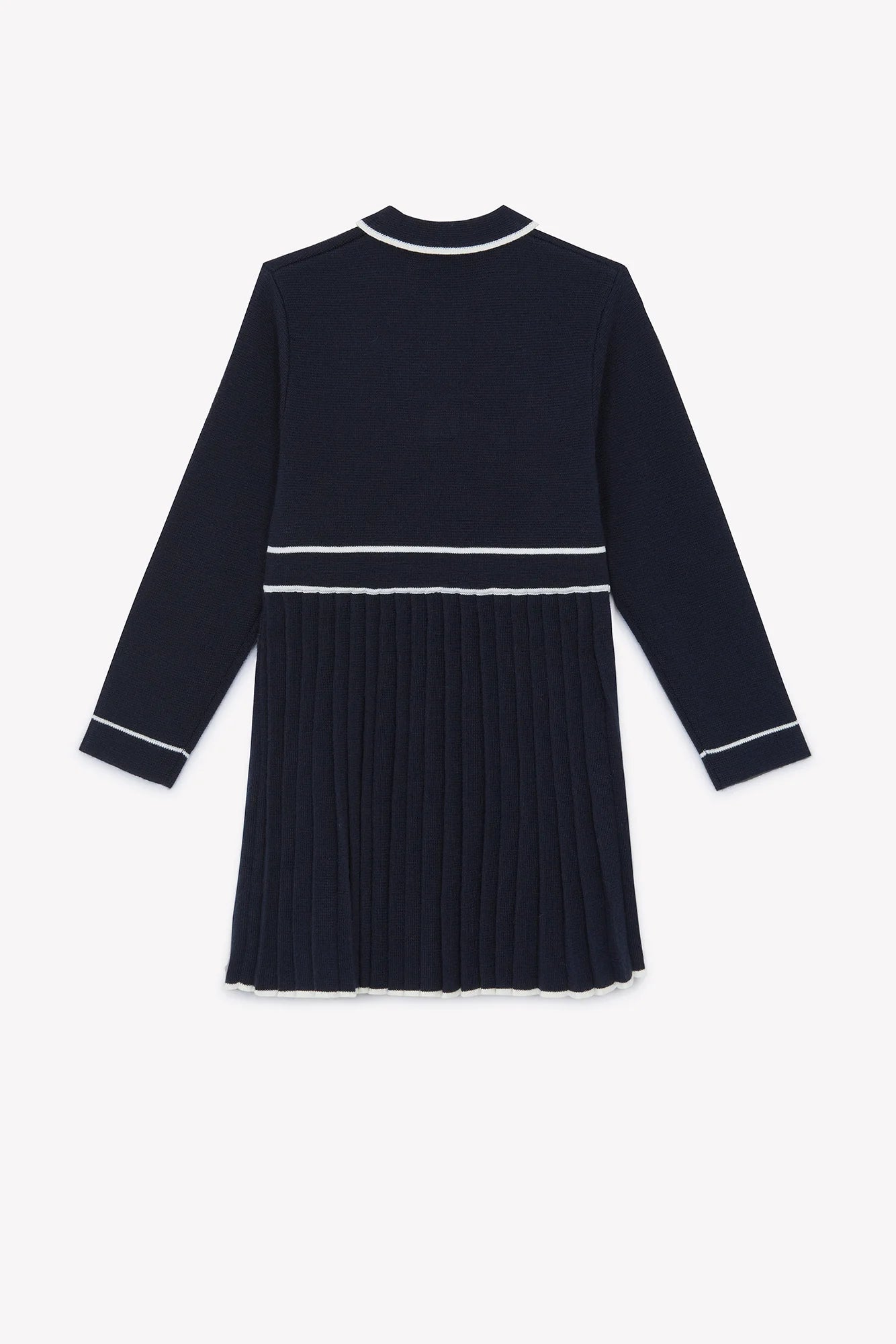 Tartine LS Knit Pleated Polo Dress