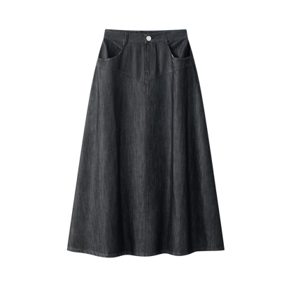 Coco Blanc Denim Drop Seam Skirt